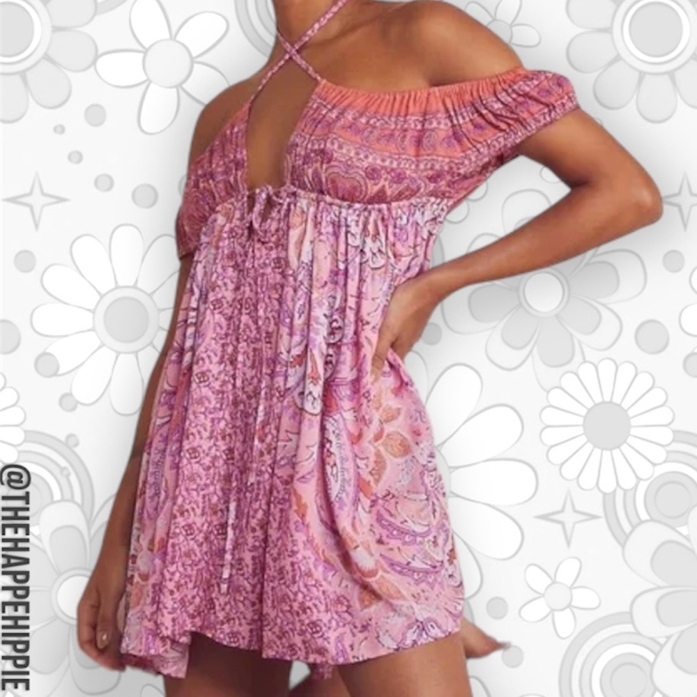 ✌🏼Free People Bali Mariposa Mini Slip Dress | NWOT